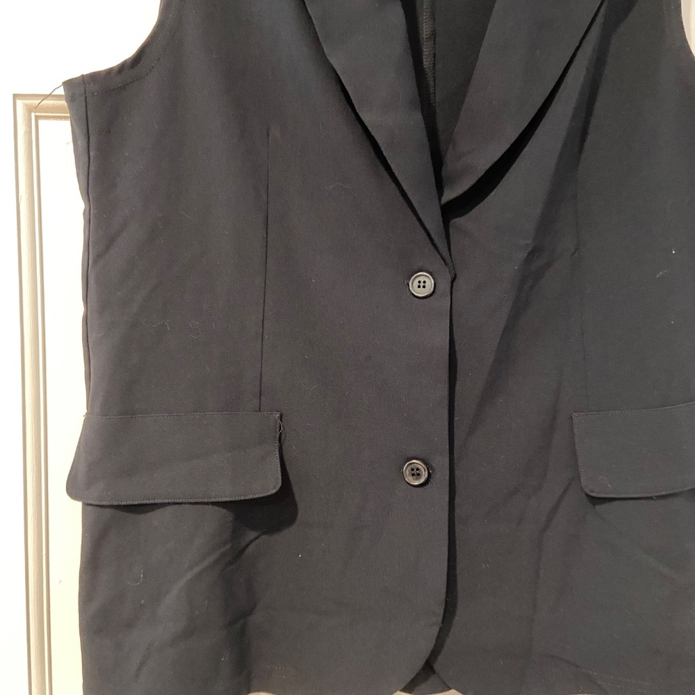 Weissman Mixify Studio Exclusive Black Woven Stretch Suiting Vest – Adult Medium - Picture 9 of 9